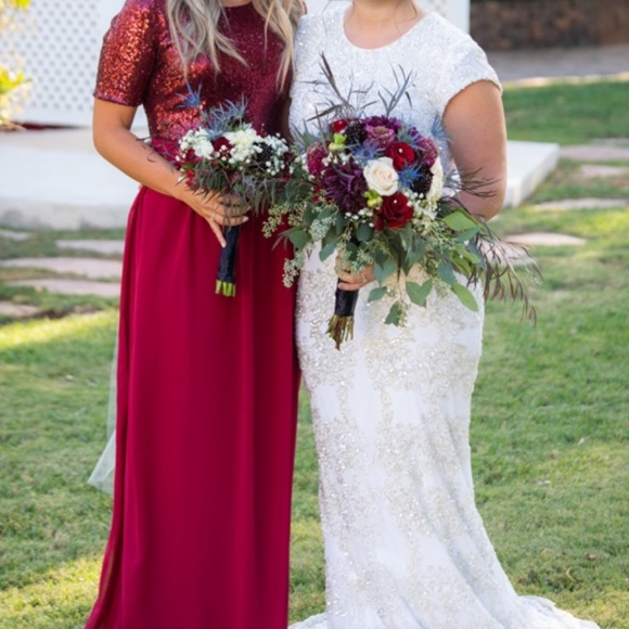 Red bridesmaid dress - Picture 3 of 3